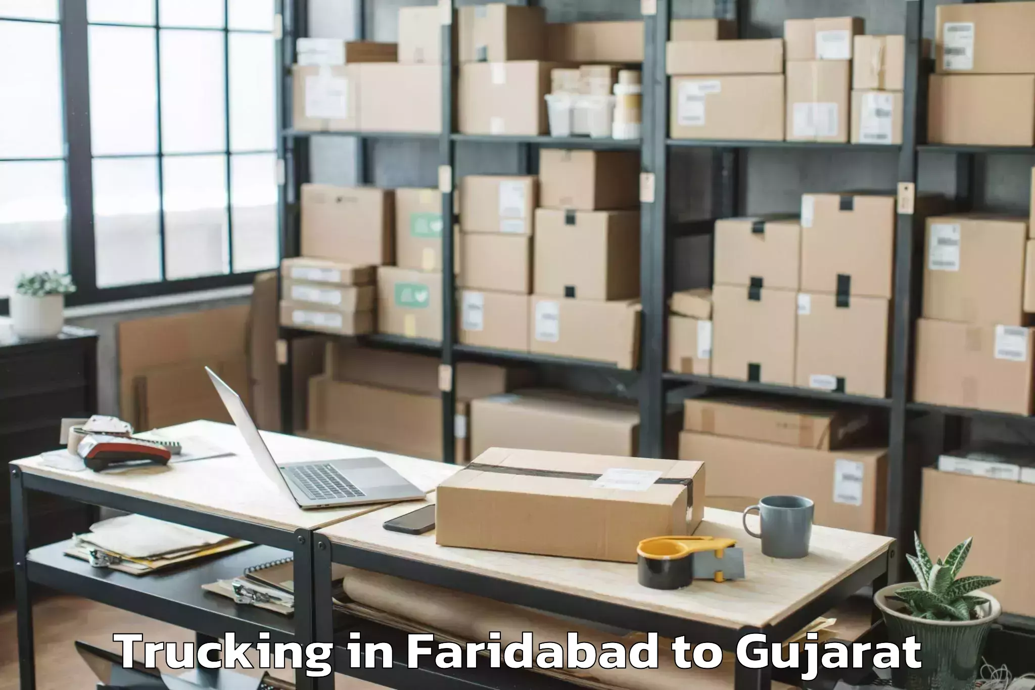 Easy Faridabad to Bedi Trucking Booking